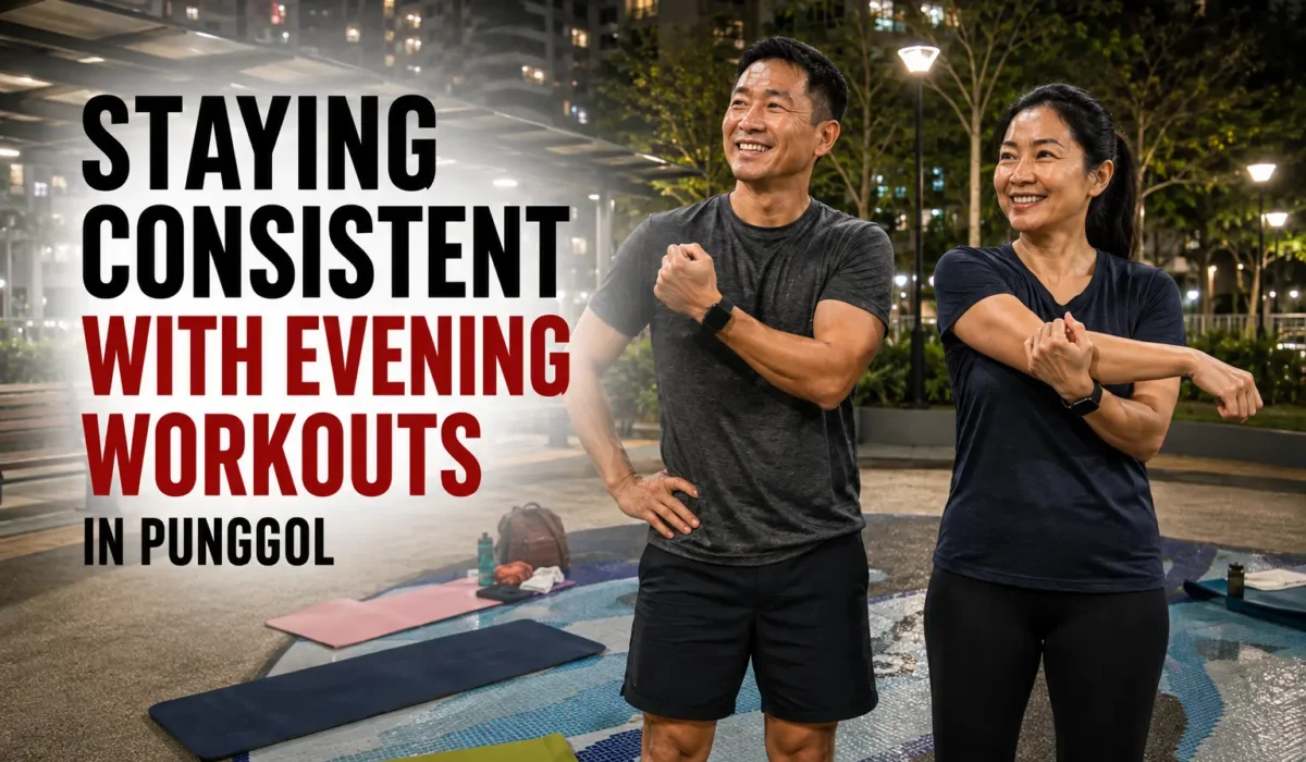 staying consistent with evening workouts in punggol